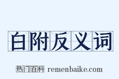 白附反义词是什么意思的图片